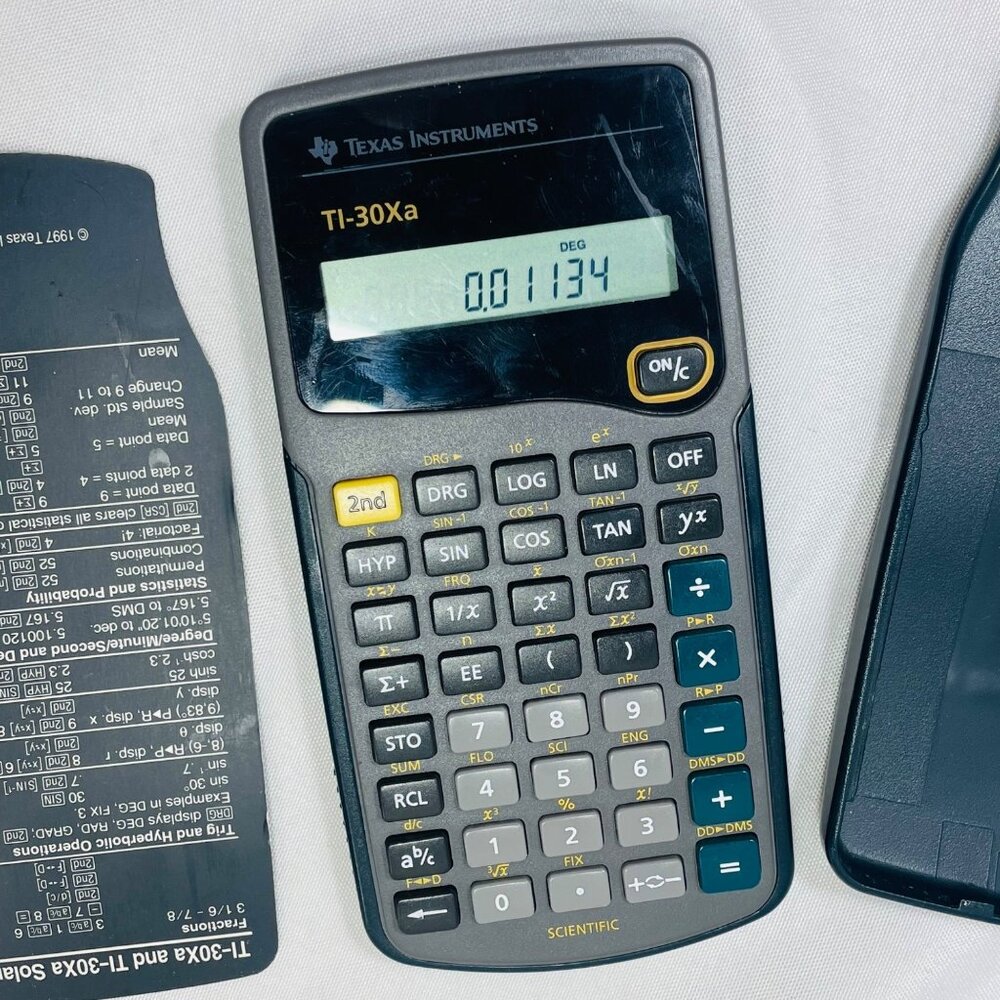 1997 Texas Instruments TI-30Xa Scientific Calculator Vintage Works New Battery